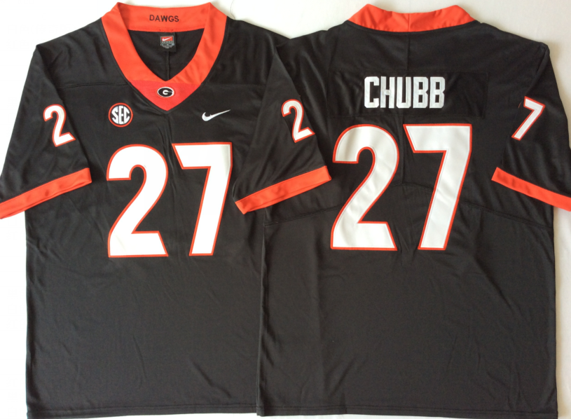 NCAA Men Georgia Bulldogs Black 27 CHUBB